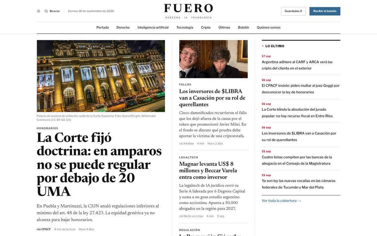 FUERO en una computadora
