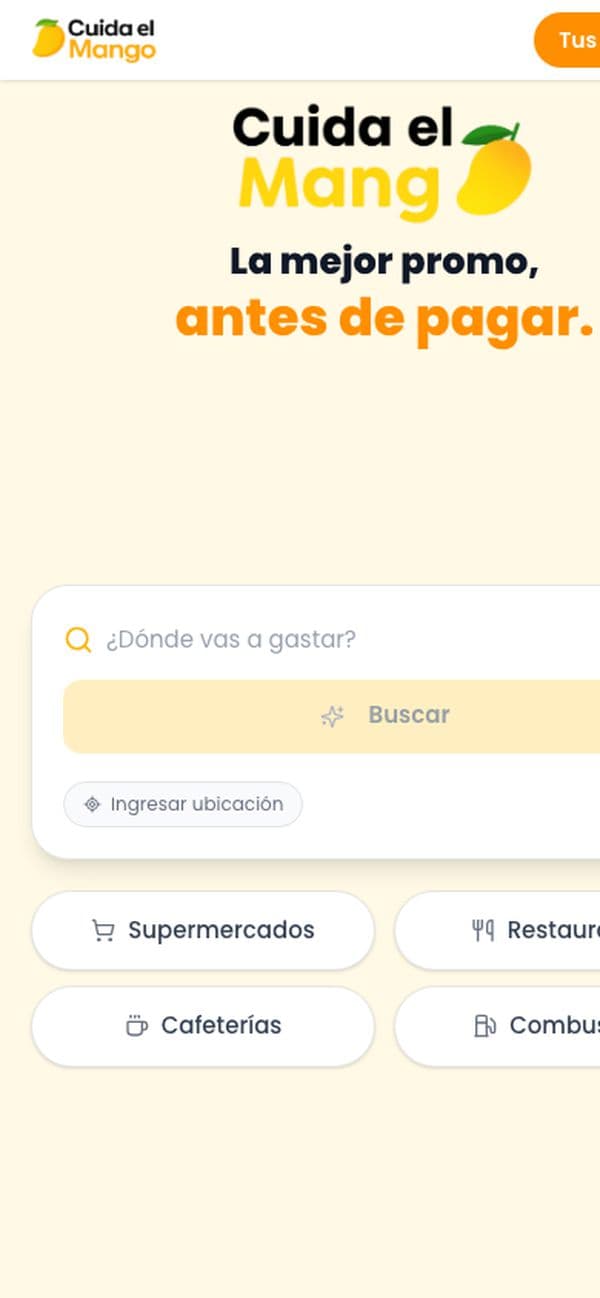 Cuida el Mango en un celular